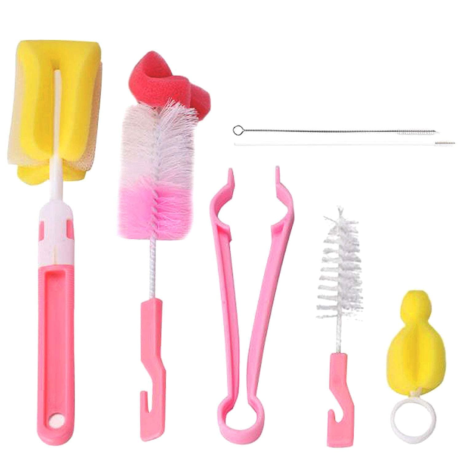 Babyflaschenreiniger bürste, flaschenbürste baby, Lange Griff Flaschen Reiniger, Schlauchbürste Set, für das Waschen von Babyflasche Sport Wasser Flaschen, Tee Kessel, Karaffe Schmale
