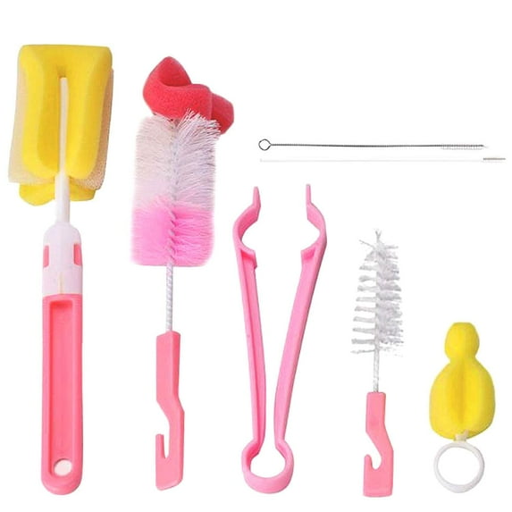 Babyflaschenreiniger bürste, flaschenbürste baby, Lange Griff Flaschen Reiniger, Schlauchbürste Set, für das Waschen von Babyflasche Sport Wasser Flaschen, Tee Kessel, Karaffe Schmale
