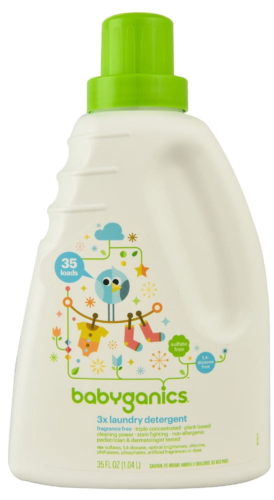 Babyganics 3X Laundry Detergent Fragrance Free 35 Loads 35 fl oz