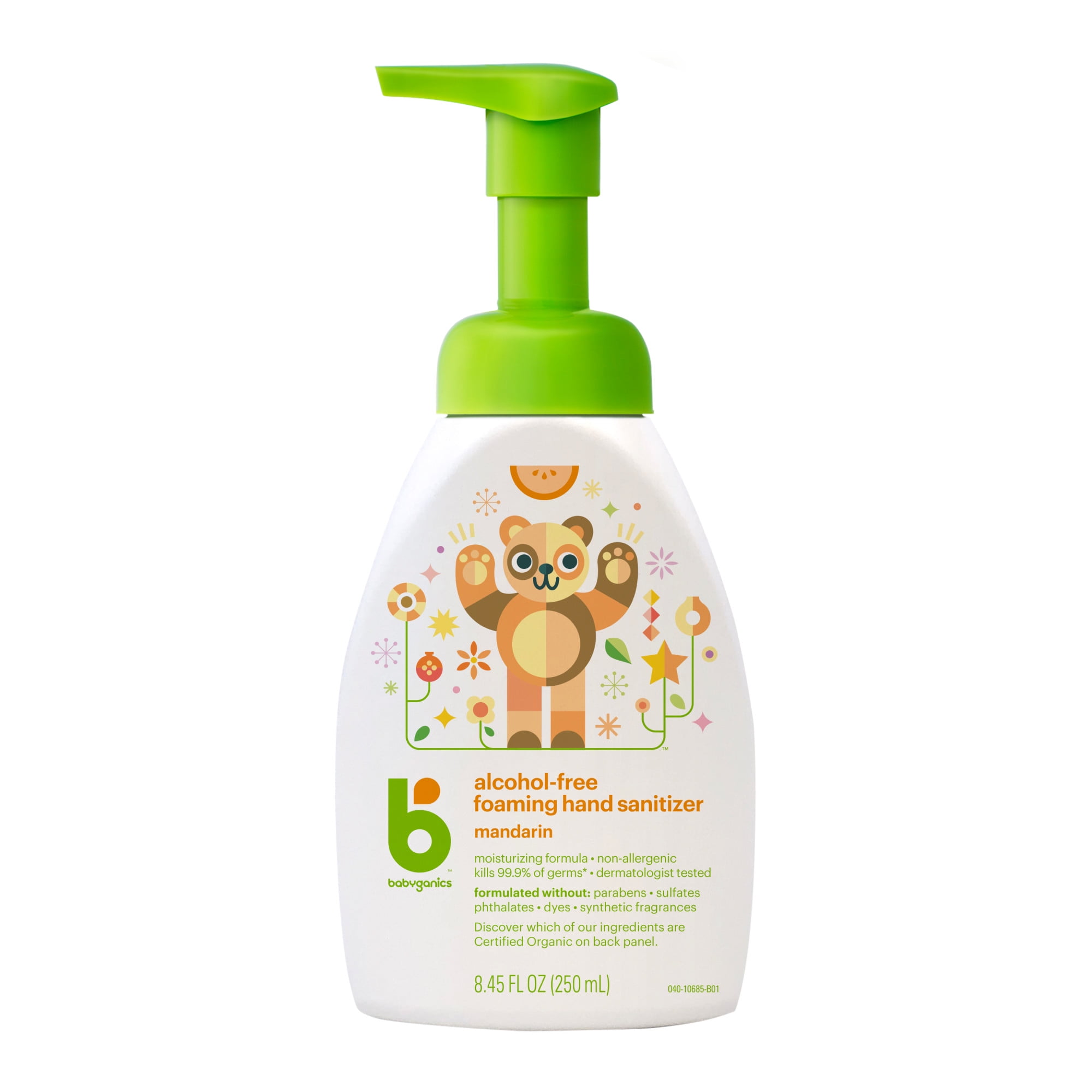 Babyganics Alcohol Free Foaming Hand Sanitizer Pump Bottle Mandarin 8.45 oz