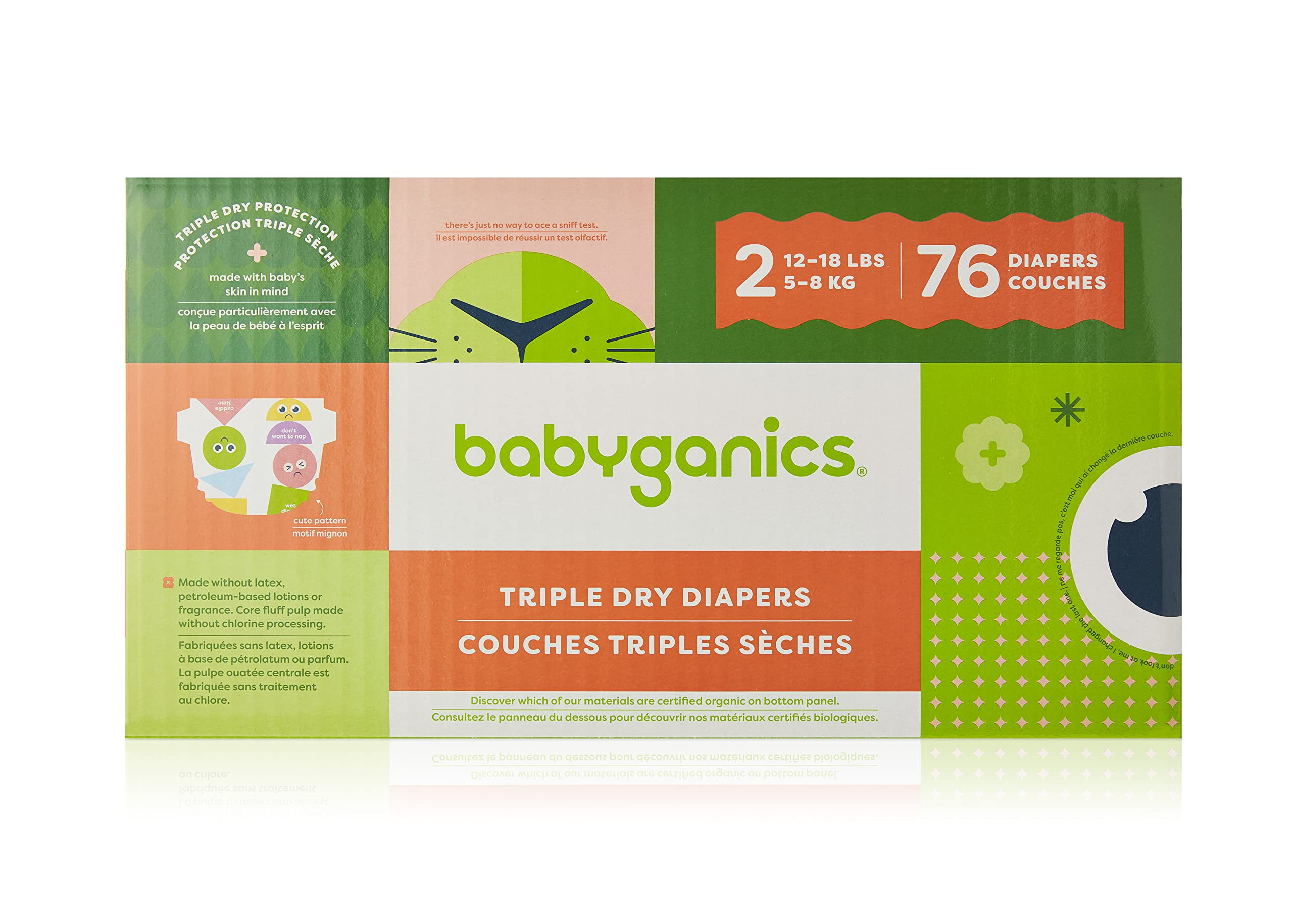 Babyganics Diapers, Size 1, 80 ct, Ultra Absorbent Diapers