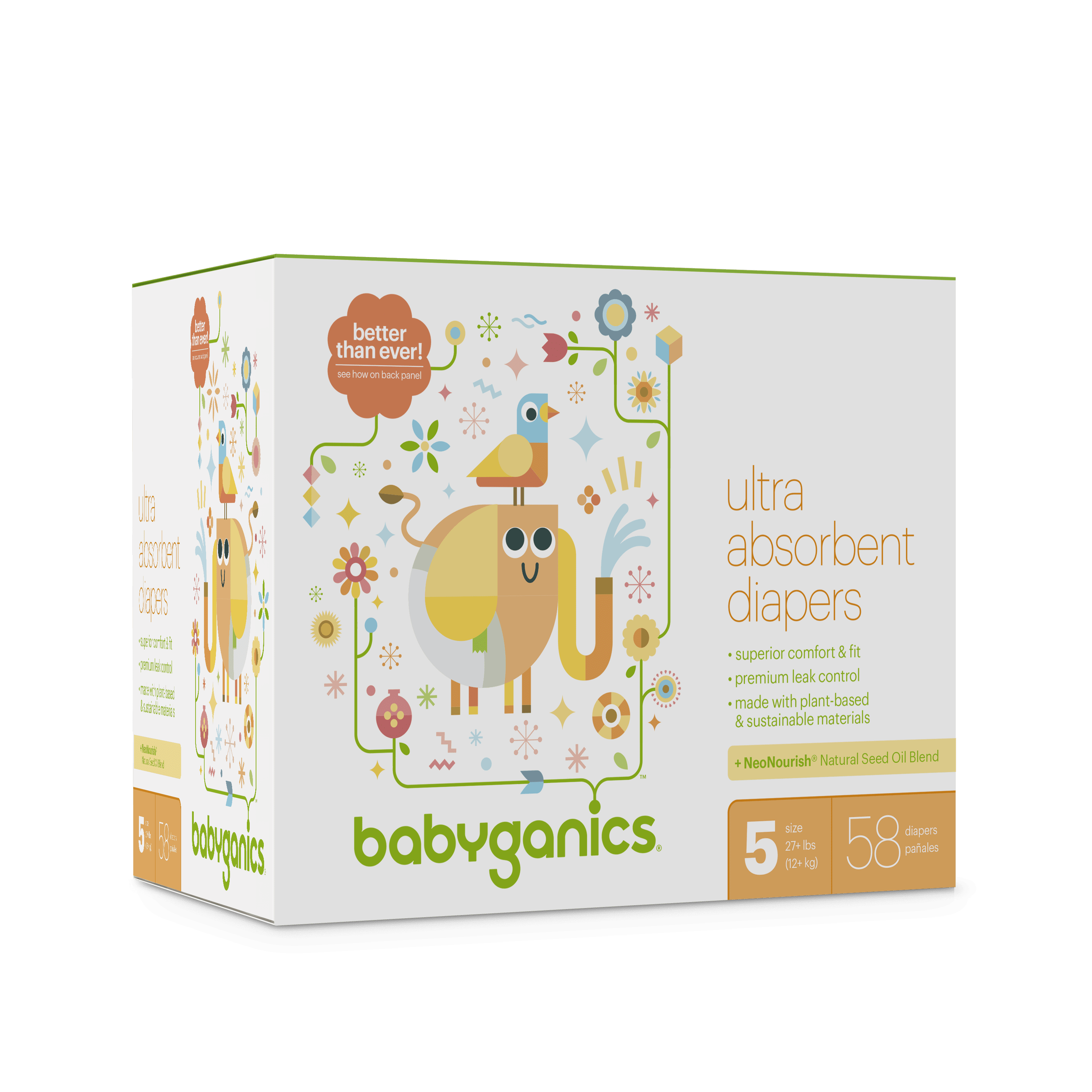 Babyganics Diapers Size 5 Walmart com