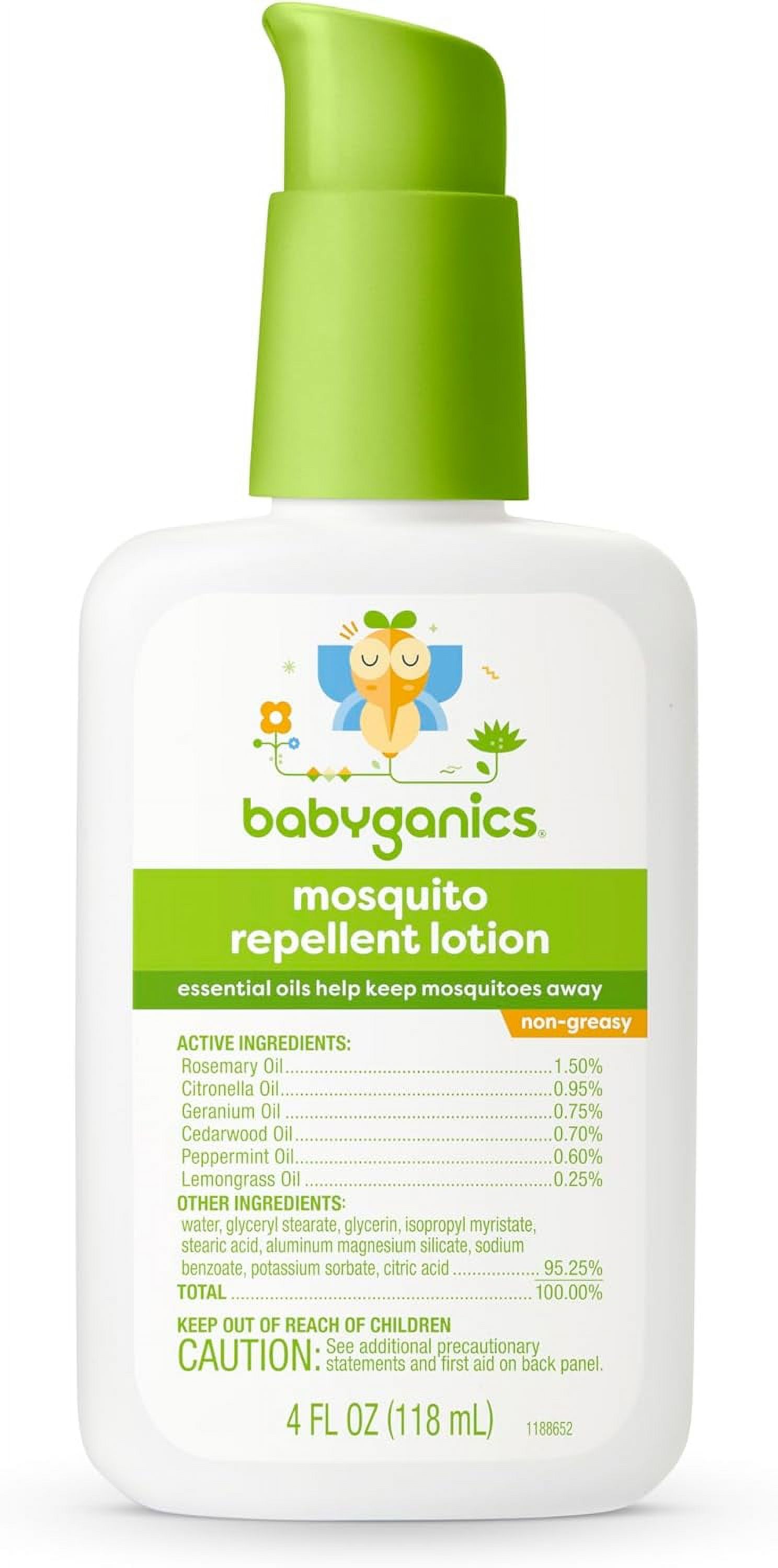 Babyganics Mosquito Repellent Lotion, Made with Plant and Essential