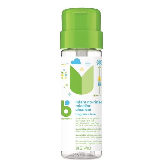 Babyganics No-Rinse Micellar Cleanser, 5oz