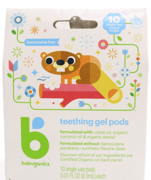 Babyganics Single-Use Teething Gel Pods, 10 Count HSA/FSA Eligible