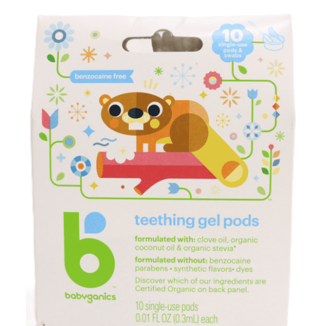 Babyganics SingleUse Teething Gel Pods 10 Count