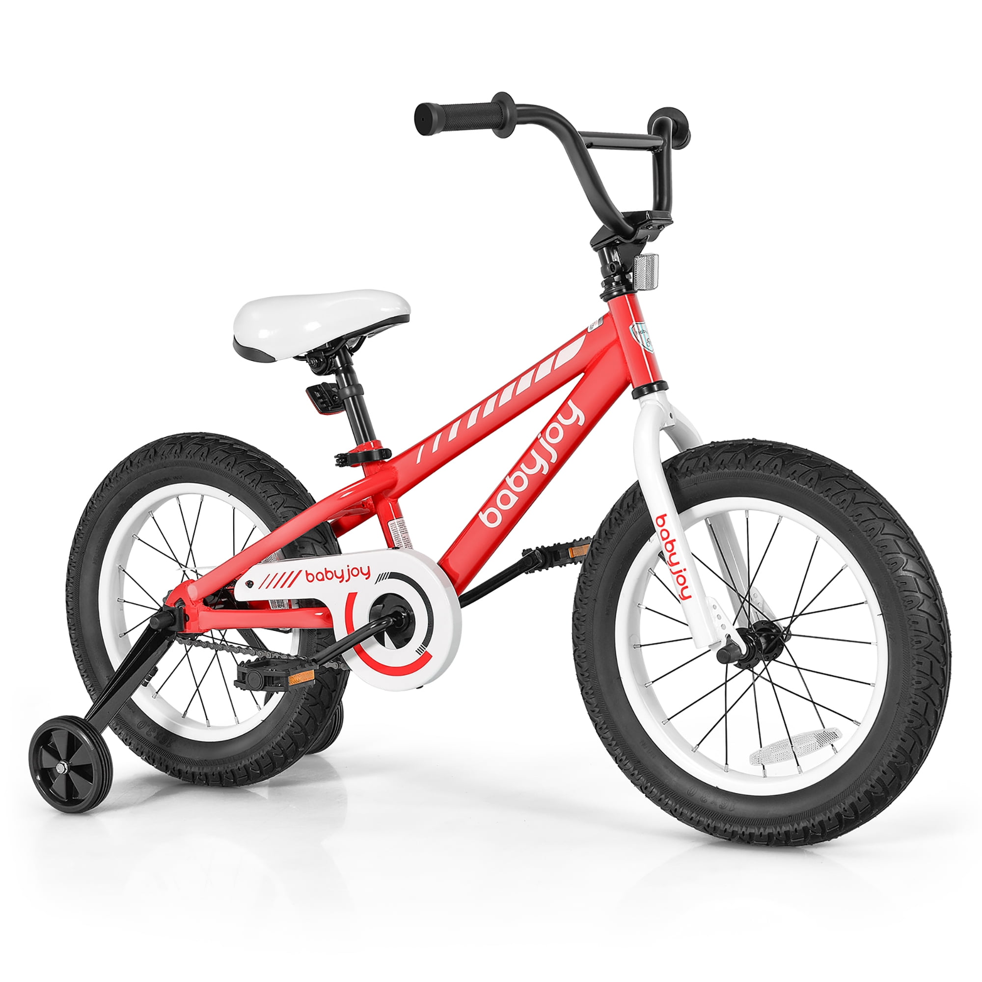 BABY JOY Kids Bike, 14 16 18 Inch Bike w/Removable Training Wheels,  Adjustable Seat, Steel Frame & Brake, Kids Bicycle for 4-9 Years Old  Toddler Girls