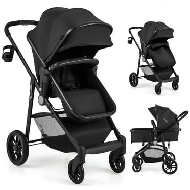 Babyjoy 2 In 1 Foldable Baby Stroller Kids Travel Newborn Infant Buggy Pushchair Black