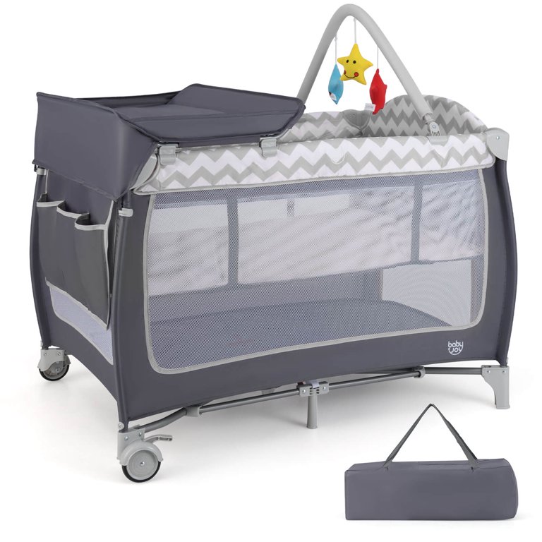 Babyjoy 3-in-1 Playard, Infant Nursery Center, Changing Station