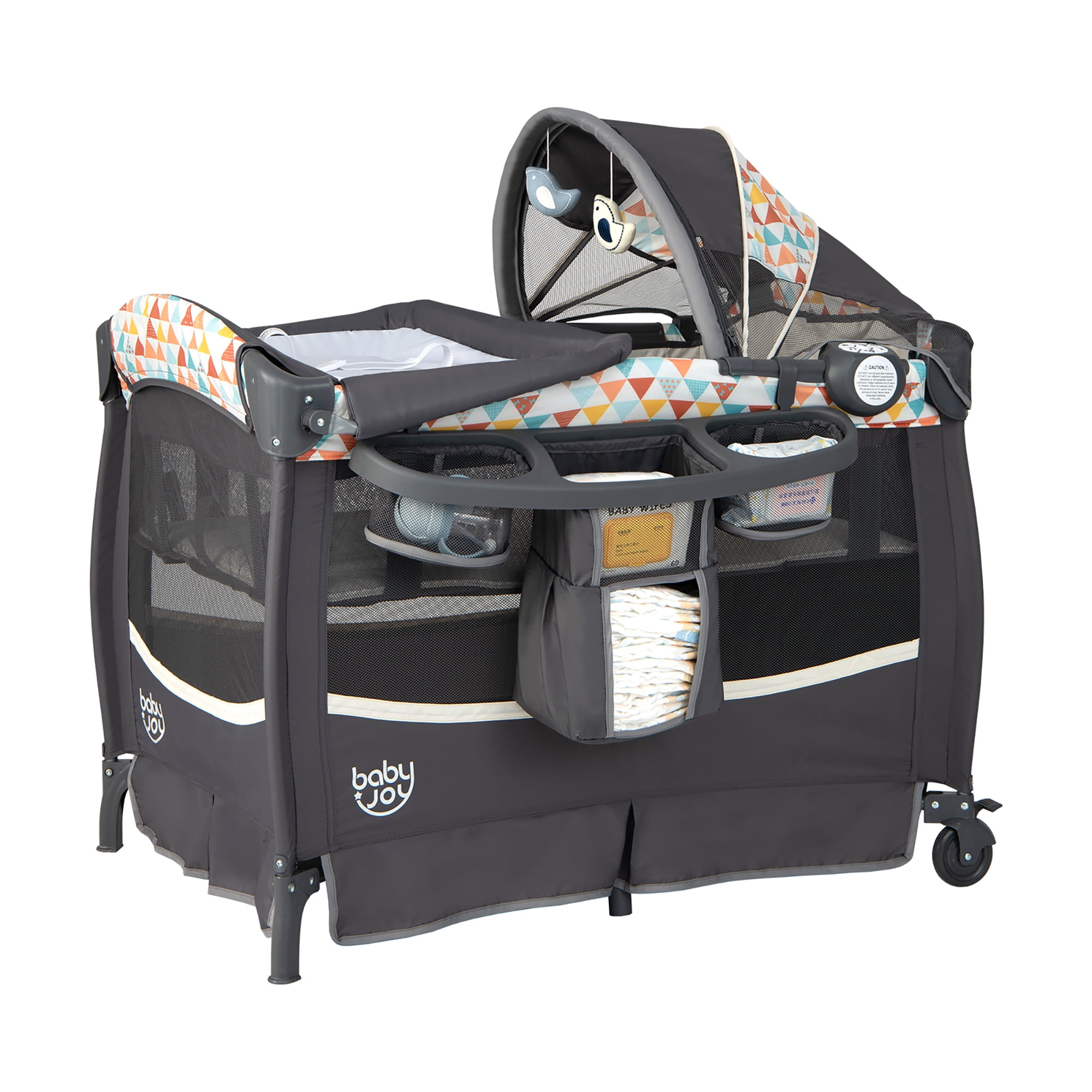 Babyjoy 3 in 1 Portable Baby Playard Nursery Center w/ Swingaway