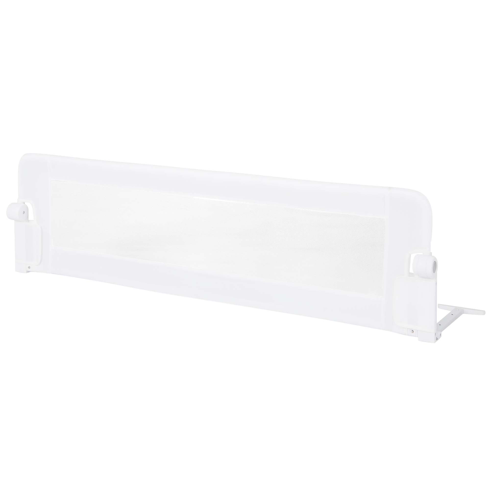 Babyjoy 59'' Breathable Safety Bed Rail Guard Toddlers Kids Baby Swing Down Bedrail White, Overall Dimension: 59"L x 16"W x 16.5"H
