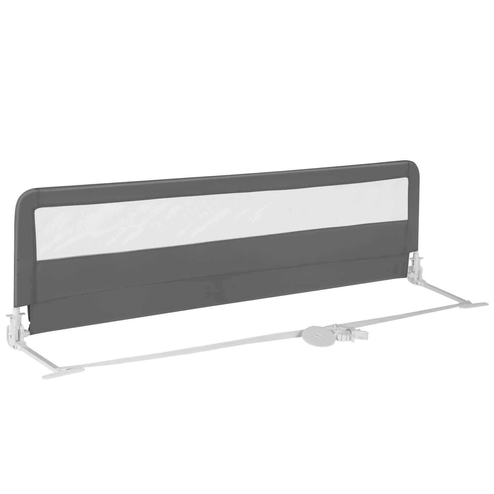 Babyjoy 71 Long Bed Rail for Toddlers with Removable Cover Breathable Mesh Crossbar