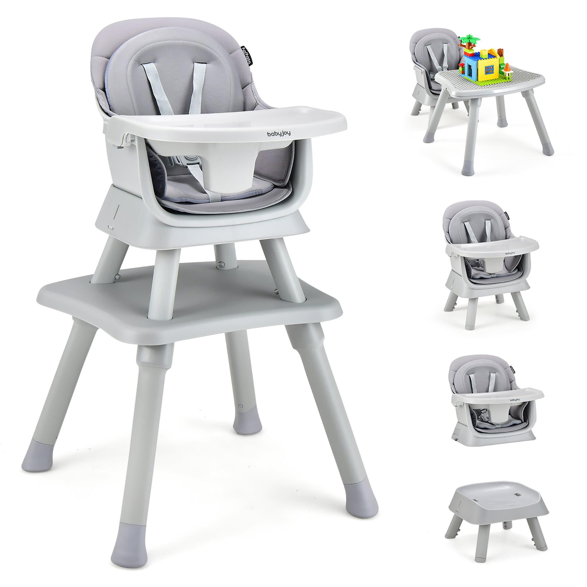 Up & Down Highchair white/grey