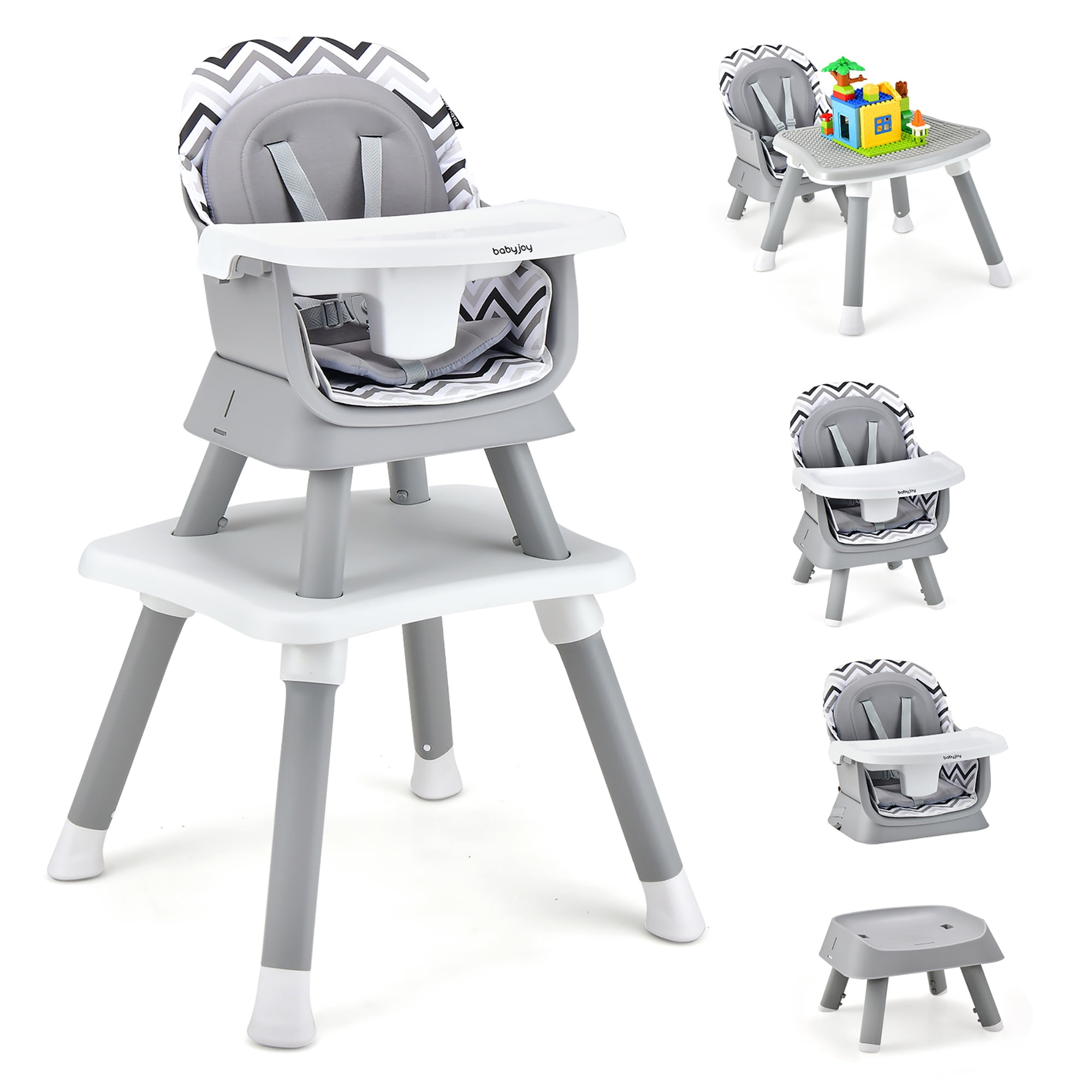 Babyjoy Infant Feeding 8-in-1 Convertible High Chair, Toddler 
