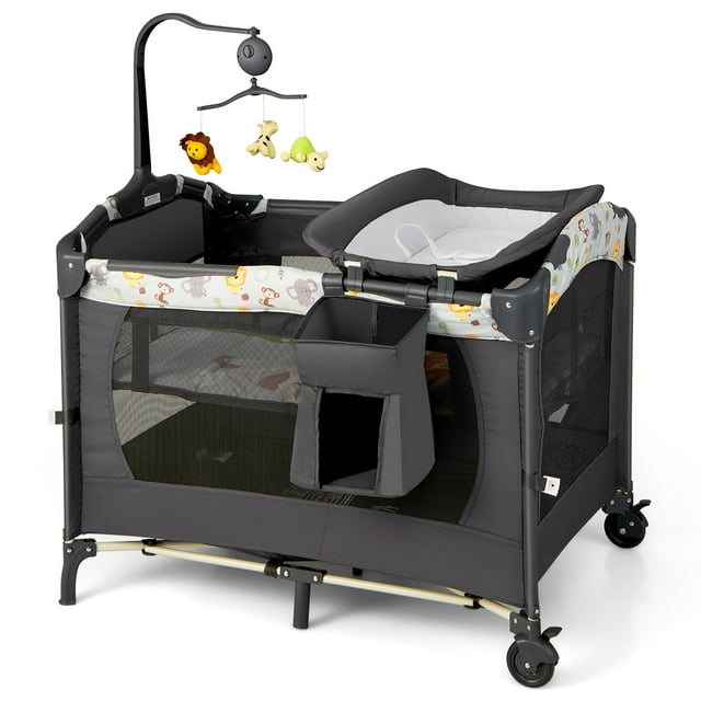 Babyjoy Baby Bedside Sleeper Portable 4in1 Rolling w/Mattress