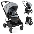thumbnail image 1 of Costway Baby Stroller Foldable Infant Pram Stroller with Reclining Backrest Handle Gray, 1 of 9