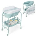 thumbnail image 1 of Babyjoy Changing Table with Bathtub Folding Portable Diaper Station Steel 0-12 Months PP Blue, 1 of 11