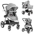 thumbnail image 1 of Costway Folding Aluminum Infant Baby Stroller Kids Carriage Pushchair W/ Diaper Bag Gray, 1 of 8