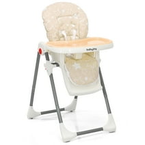 Babyjoy Folding High Chair Baby Dining Chair with 6-Level Height Adjustment Beige