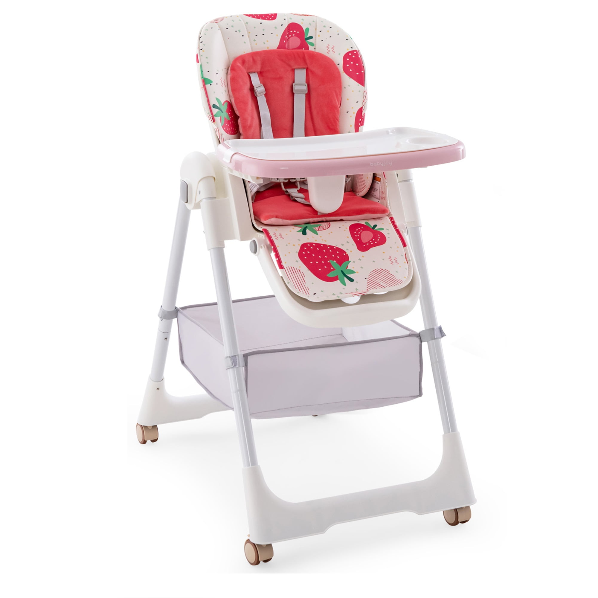 Babyjoy Folding High Chair Convertible Height Adjustable Baby Feeding