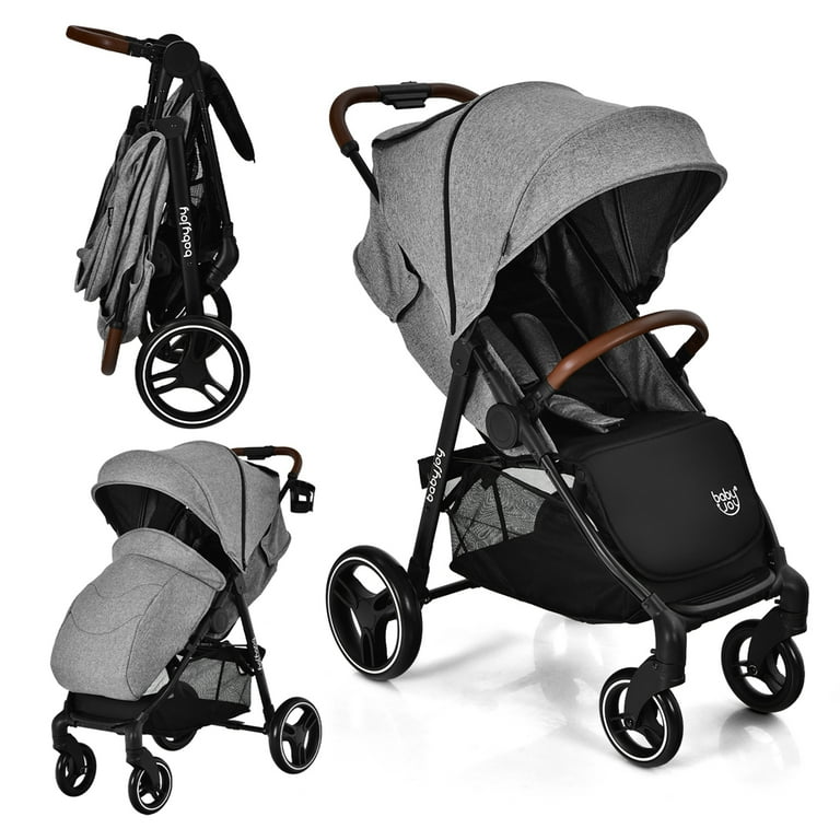 Babyjoy Kids Portable Folding High Landscape Baby Stroller Pushchair with Detachable Footmuff Walmart