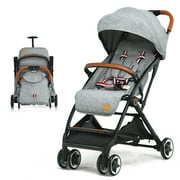 Babyjoy Lightweight Baby Stroller Aluminium Frame w/ Net for Travel Gray