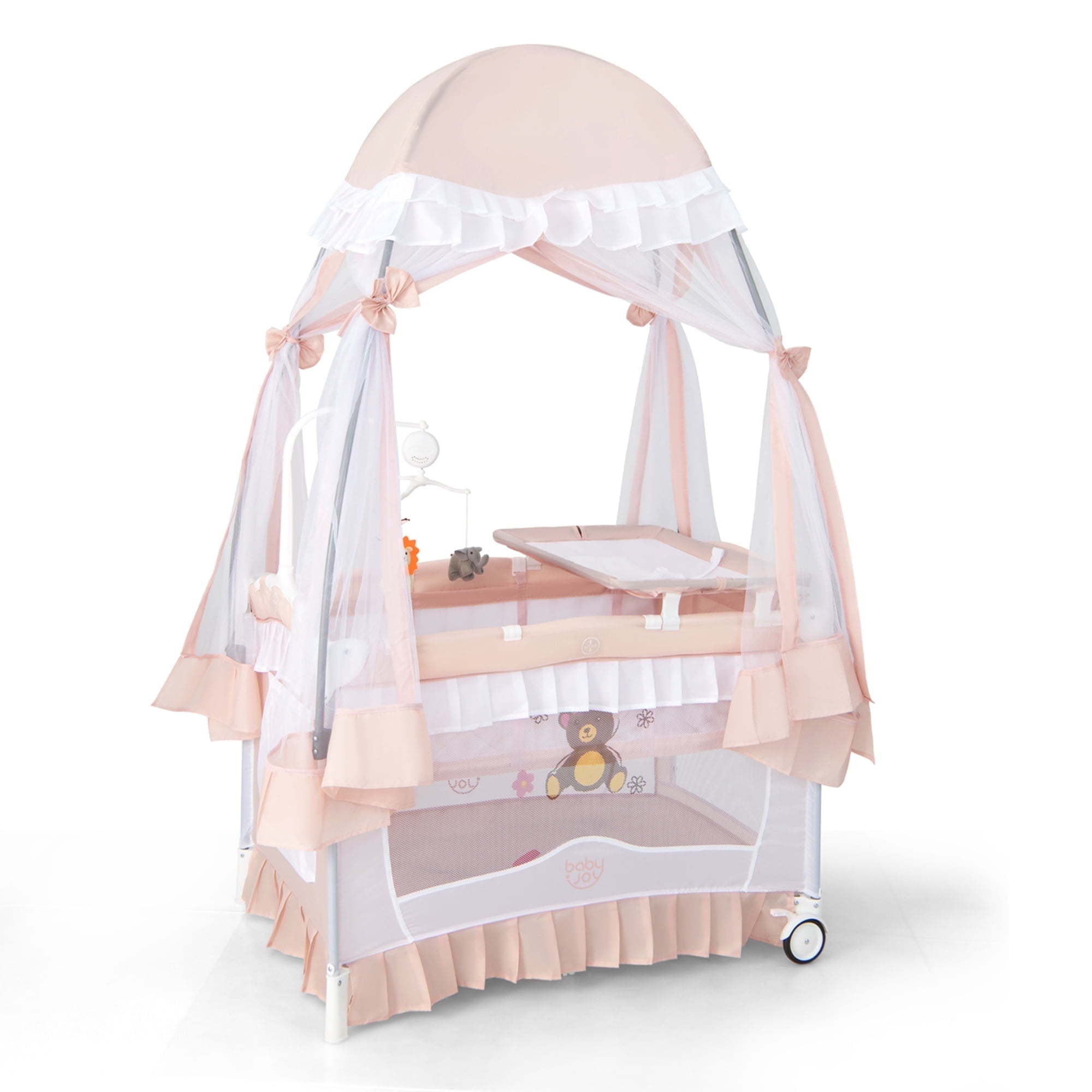 Babyjoy Portable Playpen Crib Cradle Baby Changing Pad