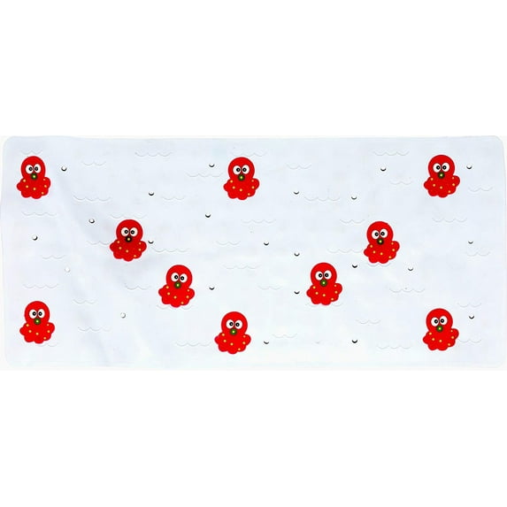 Babykin Baby Bath Mat Anti Slip Mildew Resistant & Lead Free PVC, 30.5 x 14.25, Octopus