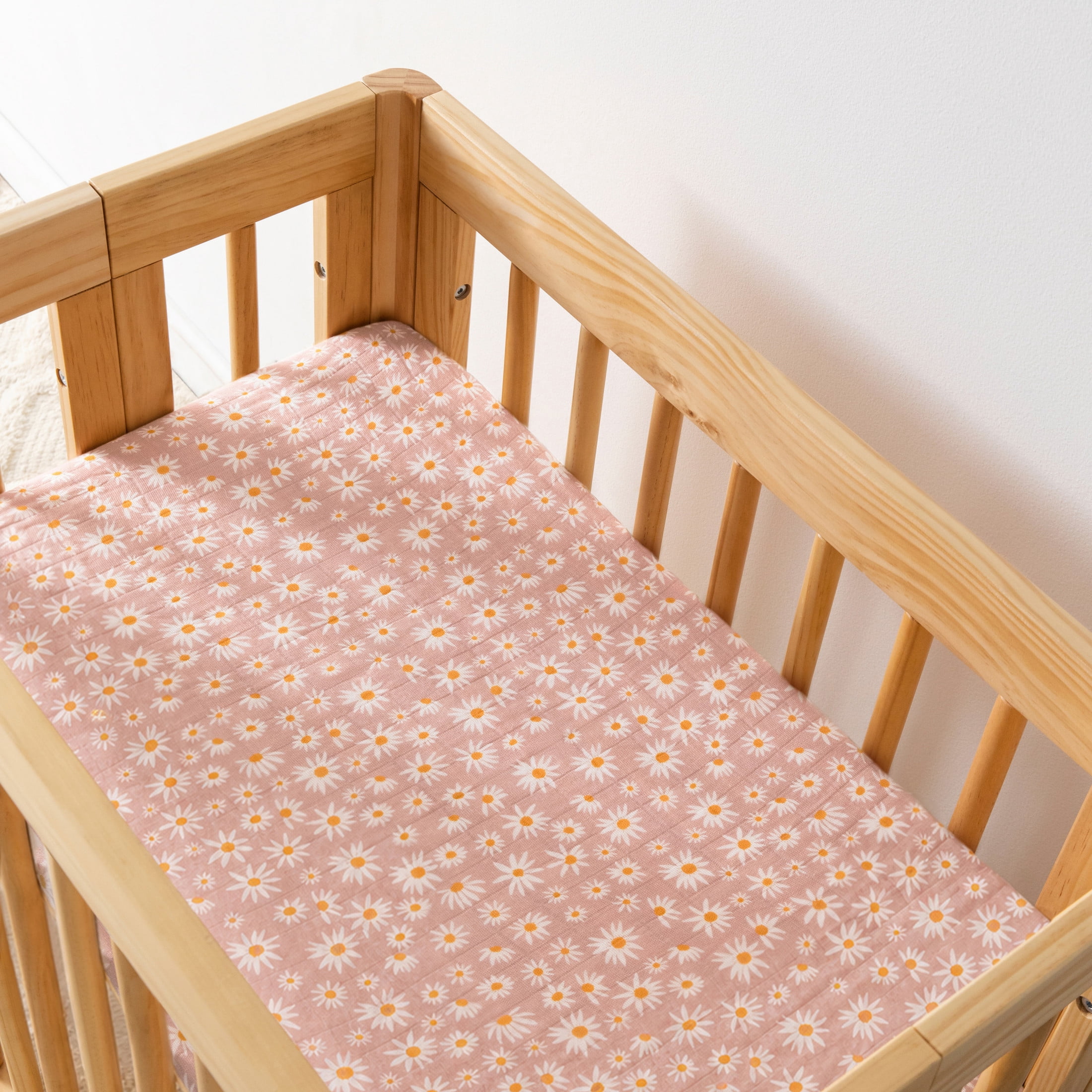 Babyletto All-Stages Bassinet Sheet in GOTS Certified Organic Muslin Cotton