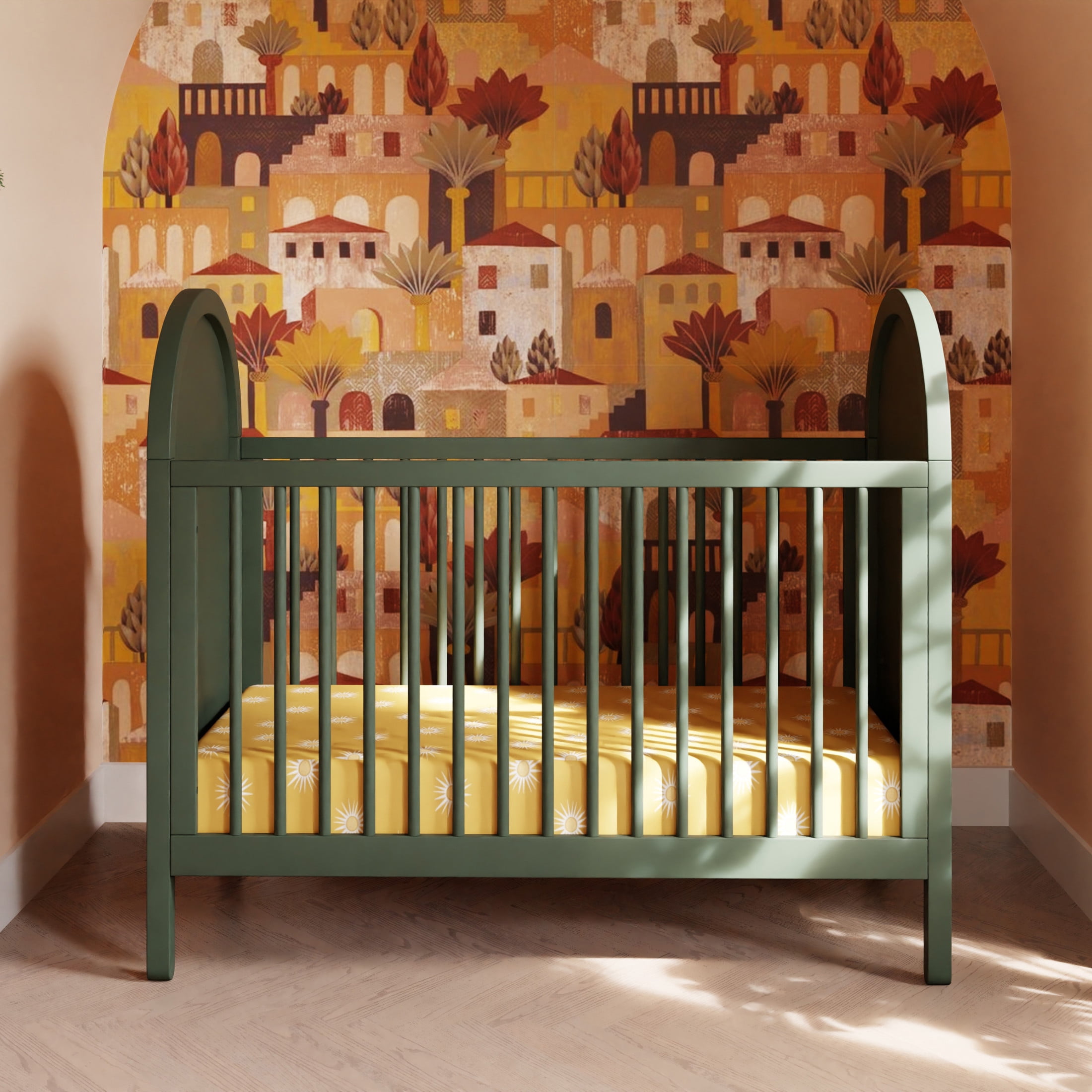 Babyletto Bondi Cane 3-in-1 Convertible Crib with Toddler Bed Conversion Kit