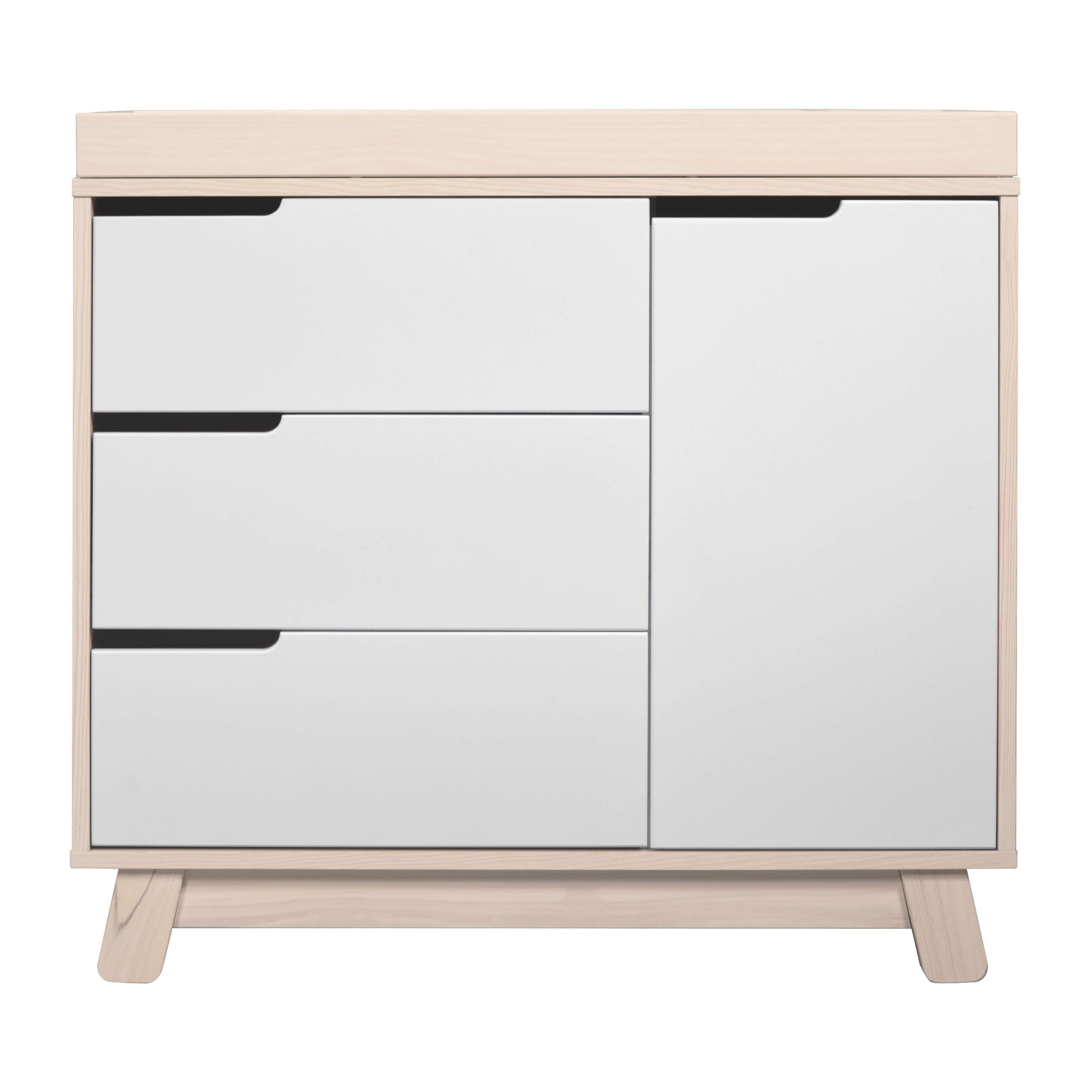 Hudson Modern 3-Drawer GreenGuard Certified Dresser in Washed Natural and White
