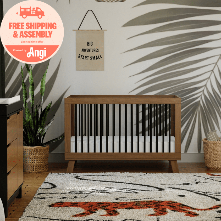 Babyletto Hudson 3-in-1 Convertible Crib with Toddler Bed Conversion Kit