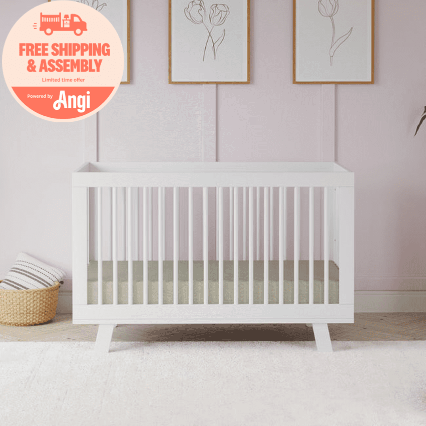 Babyletto Hudson 3-in-1 Convertible Crib with Toddler Bed Conversion Kit