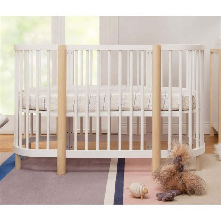 Babyletto Hula Convertible Oval Crib with Mini Pad in White