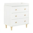 thumbnail image 1 of Babyletto Lolly 3 Drawer Changer Dresser in White and Natural, 1 of 6