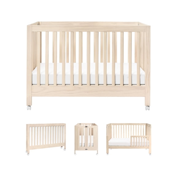 Babyletto Maki Portable Folding Crib with Toddler Bed Conversion Kit