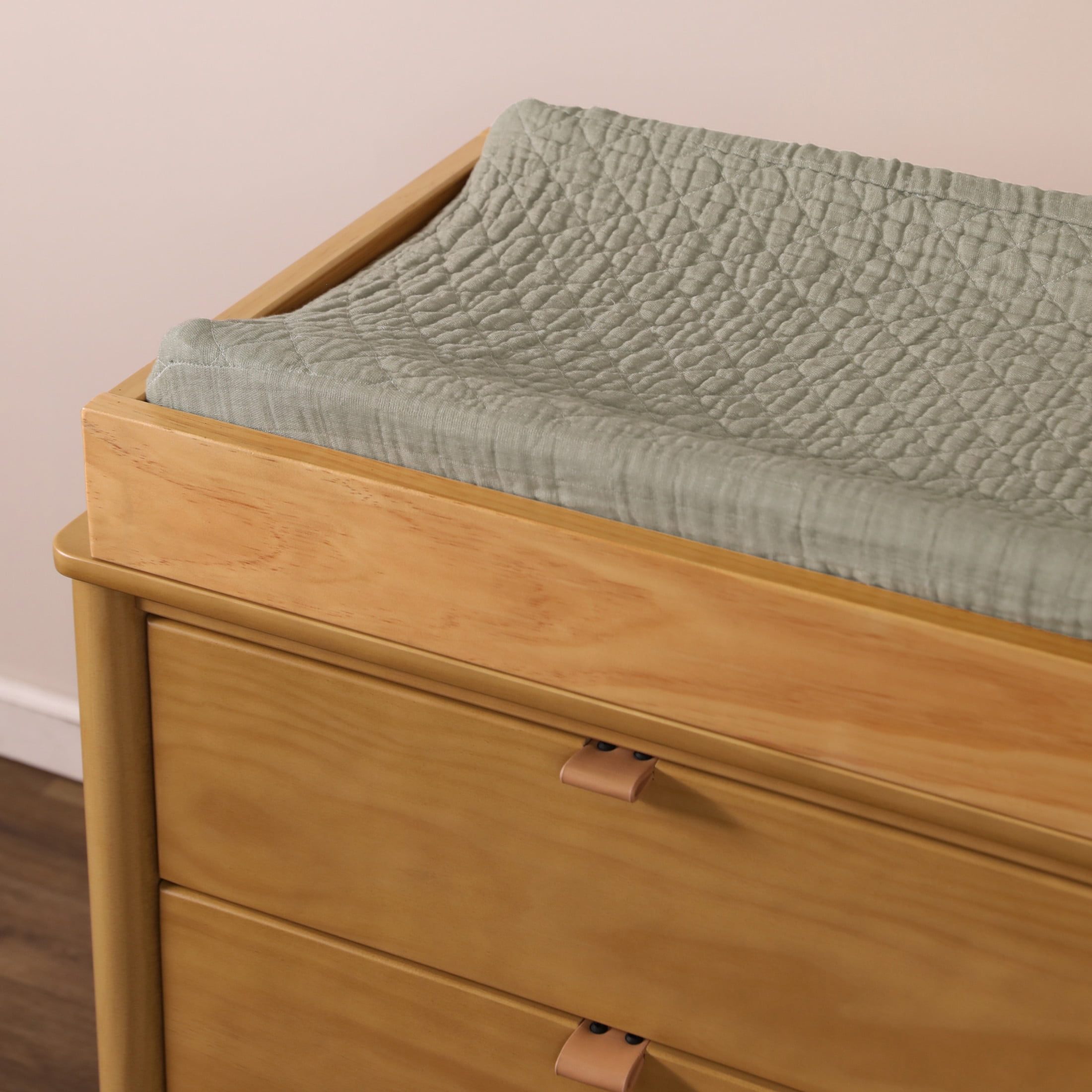 Babyletto Quilted Changing Pad Cover in GOTS Certified Organic Muslin Cotton