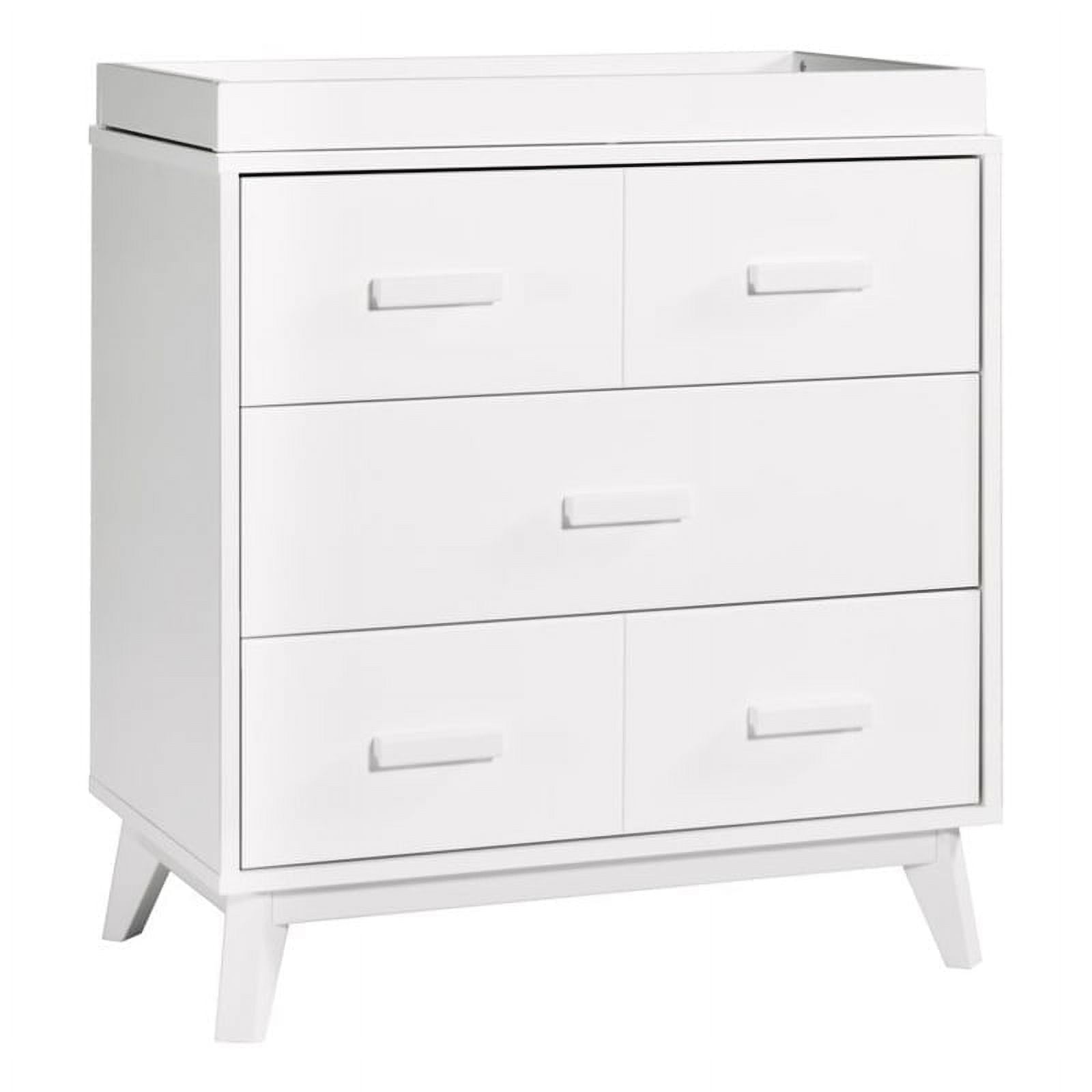 Mid-Century Modern Scoot 3-Drawer Dresser with Removable Changing Tray