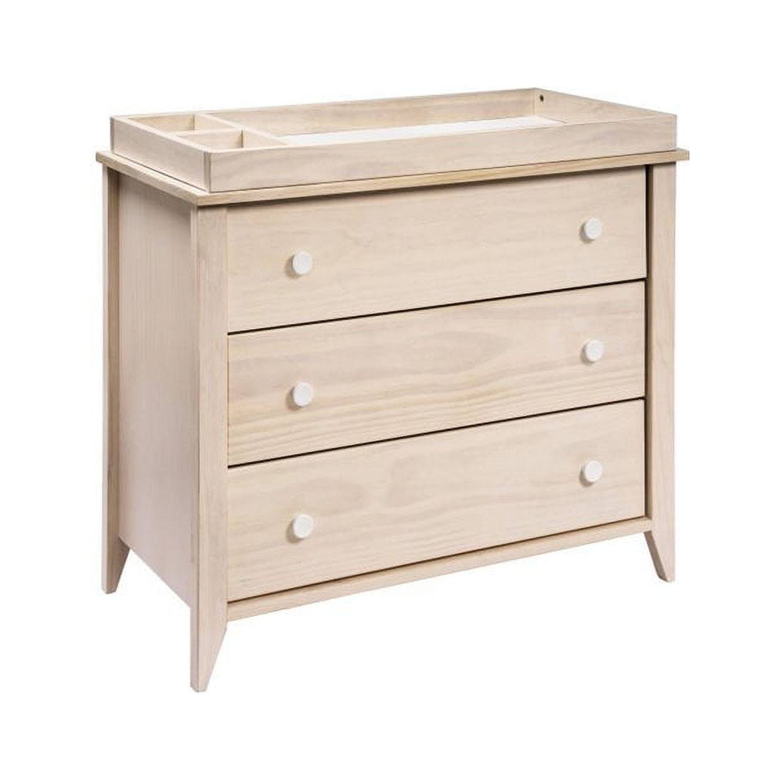 Natural Pine 3-Drawer Changer Dresser with Removable Tray