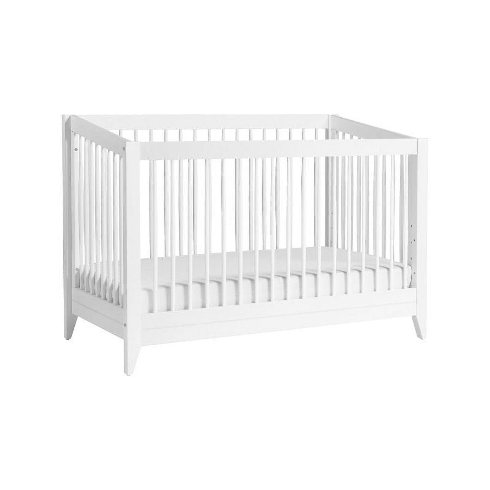 Sprout White 4-in-1 Convertible Crib with Tapered Feet