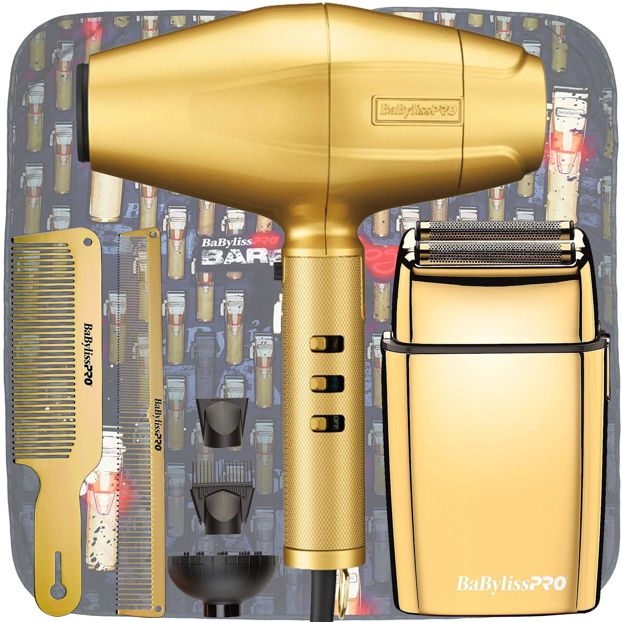 Babyliss Pro Foil FX02 FXFS2G Metal Double Foil Shaver with FXBDG1