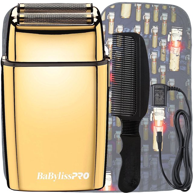 Babyliss Pro Foil FX02 FXFS2G Metal Double Foil Shaver with Replacement