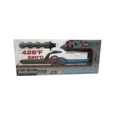 Babyliss Pro nanotitanium 3-in-1 lock style convertible styler
