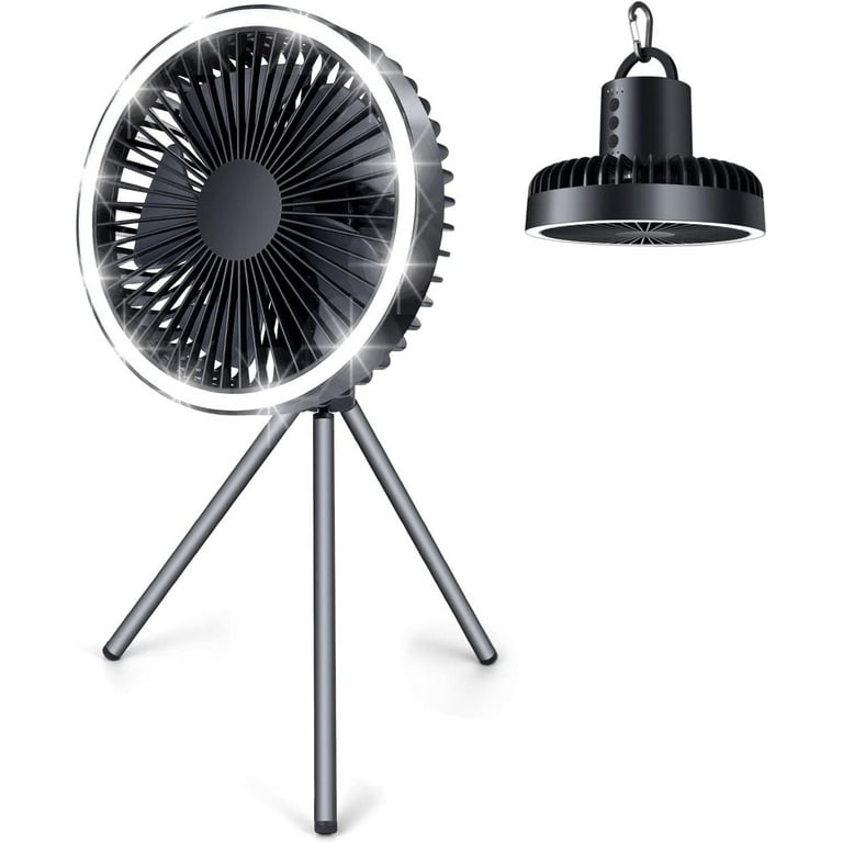 Babyltrl 3 in 1 Portable Camping Fan with LED Lantern 10000mAh Rechargeable Hanging Tent Personal Small Fan for Outdoor Indoor Desk 30H Working Time Walmart
