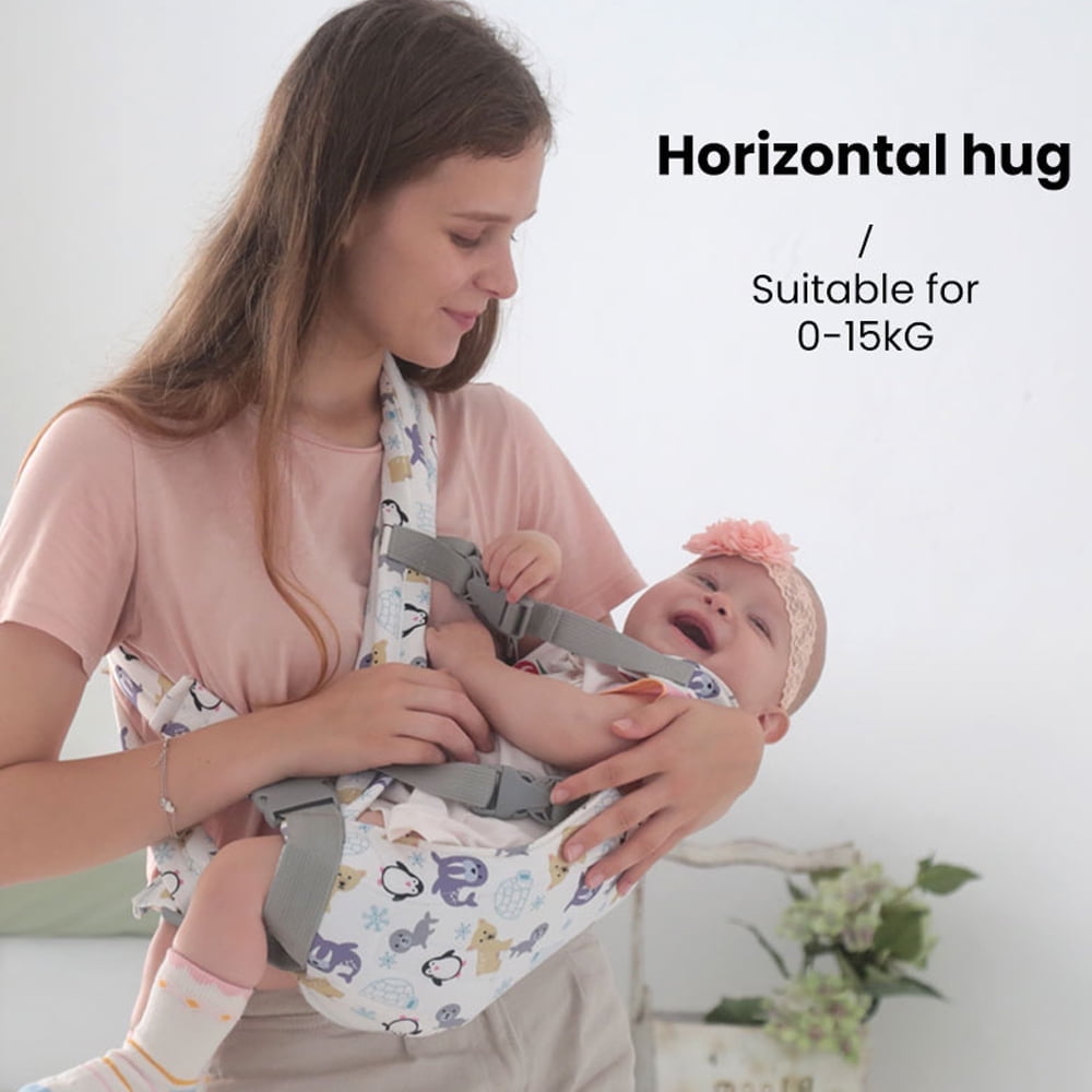 Babyltrl 4 in 1 Baby Carrier,Ergonomic Infant Carrier Backpack,Breathable Front Back Carrying Wrap Seat for Newborn Toddlers up to 33 lbs,Colorful