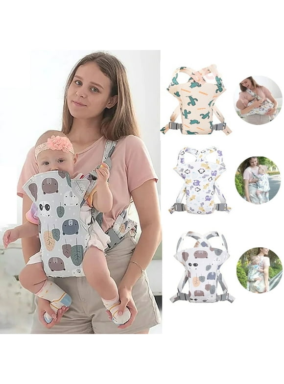 Babyltrl 4 in 1 Baby Carrier,Infant Carrier Ergonomic Baby Carrier Backpack,Breathable Front Back Carrying Wrap Seat for Newborn Toddlers up to 33 lbs,Unisex,Colorful