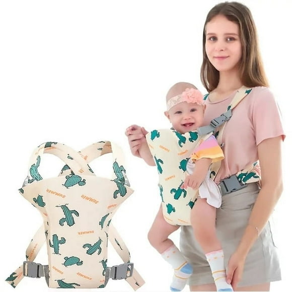 Babyltrl 4 in 1 Baby Carrier,Ergonomic Infant Carrier Backpack,Breathable Front Back Carrying Wrap Seat for Newborn Toddlers up to 33 lbs,Colorful