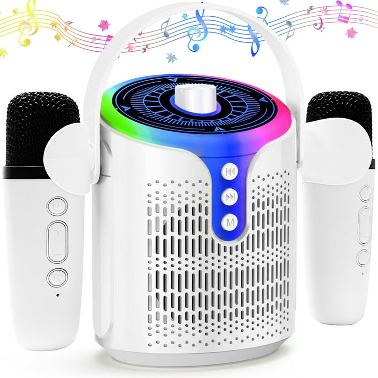 NEW PORTABLE KARAOKE Machine with 2 Wireless Microphone Mini