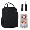 thumbnail image 1 of Ficcug Diaper Bag Backpacks,Waterproof Large Capacity Baby Nappy Bag for Boys Girls,Unisex Baby Travel Portable Baby Changing Bag for Mom Dad,Black, 1 of 6
