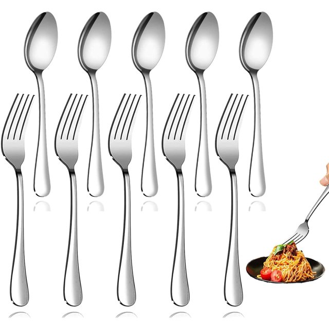 Babyltrl Dinner Spoons and Forks Set,Stainless Steel Silverware